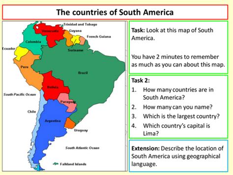 The Countries Of South America Teaching Resources