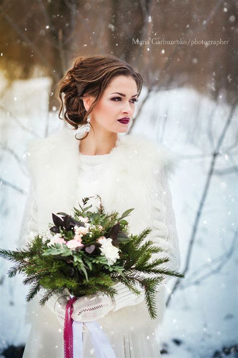 Лучшие свадебные фотографии Зимние свадебные платья Невесты зимой