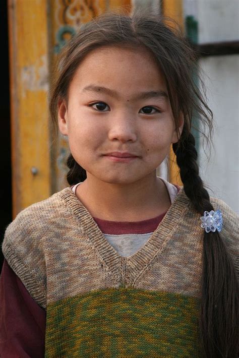 Mongolia Beautiful Children Mongolian People Precious Children