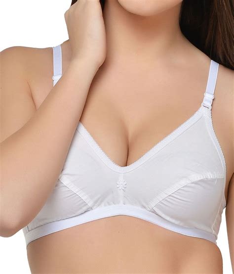 Buy Fabme White Cotton Bra Online At Best Prices In India Snapdeal