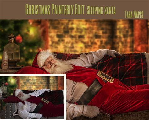 Christmas Edit Painterly Sleeping Santa Photoshop Tutorial