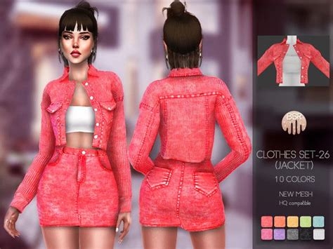 Busra Trs Clothes Set 26 Jacket Bd108 Outfit Sets Sims 4 Sims 4