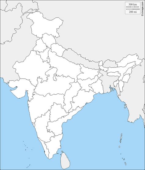 Blank India Map