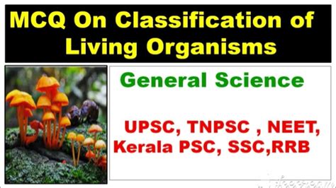 Classification Of Living Organisms Biological Classification Mcq