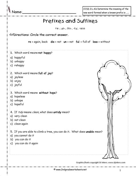 Suffixes And Prefixes Worksheets Grade 4 Thekidsworksheet