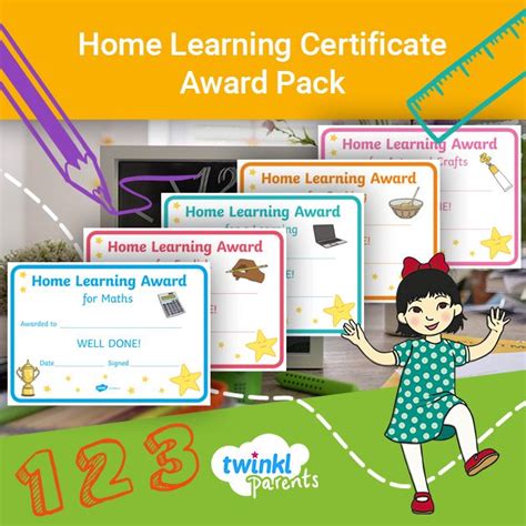 Home Learning Certificate Award Pack Home Learning Fun Learning