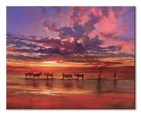 African Sunset Obraz Na Płótnie Autorstwa Jonathan Sanders Sklep Nice