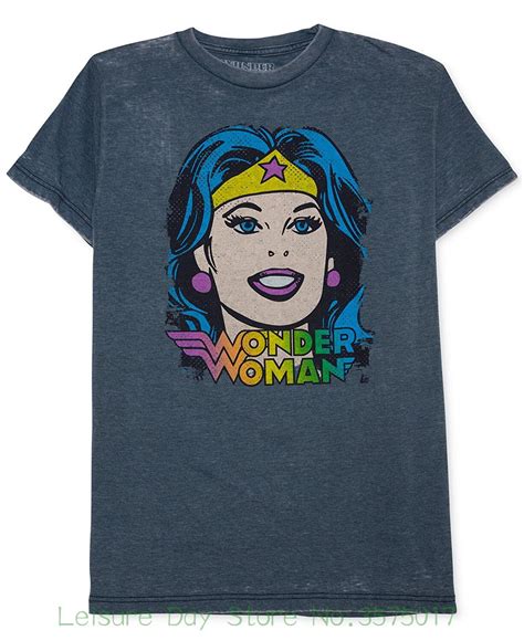 100 Cotton Short Sleeve O Neck Tops Tee Shirts Jem Mens Wonder Woman