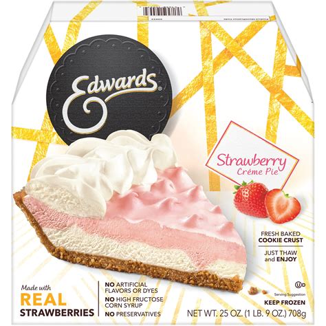 Edwards Strawberry Creme Pie Oz No Artificial Dyes Walmart Com