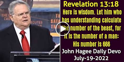 John Hagee July 19 2020 Daily Devotion Revelation 1318