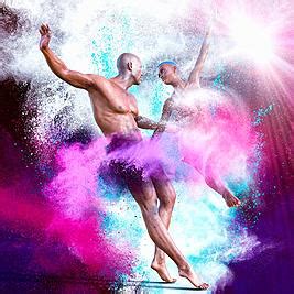 Naked Couple Dancing In Splashing Powder Stock Photo Picture And Royalty Free Image Pic BIM