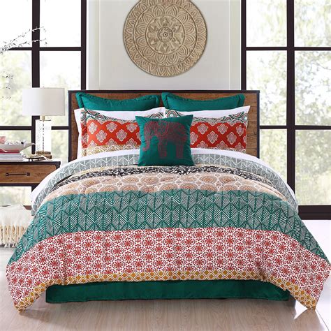 Bohemian Stripe 7 Piece Comforter Set By Lush Decor Walmart Com