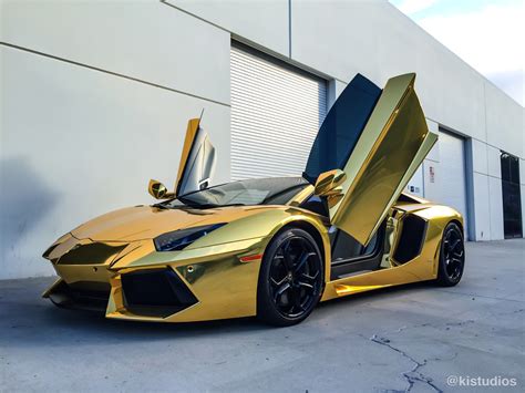 Gold Lamborghini Aventador Ki Studios