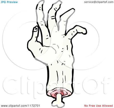 cartoon of a zombie hand royalty free vector clipart by lineartestpilot 1172701