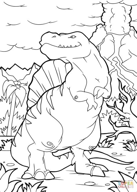 Spinosaurus Dino coloring page | Free Printable Coloring Pages