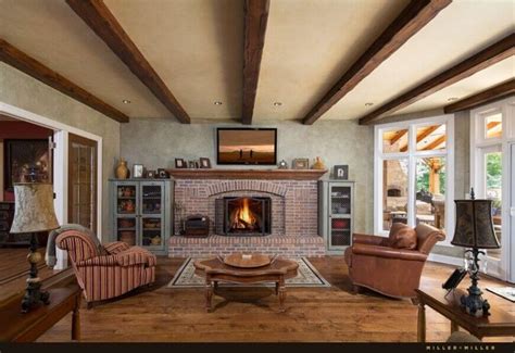 Perfect for interior or exterior. 32 Spectacular Living Room Designs with Exposed Beams ...