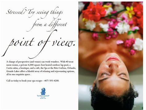 Ritz Carlton Spa Ads Series Of 3