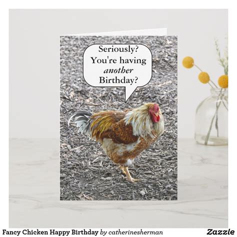 Chicken Birthday Card Funny Chicken Card Funny Birthday Etsy In 2021 Vrogue