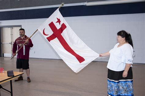 Mikmaq Grand Council Flag Installation At Cfb Halifax Trident Newspaper