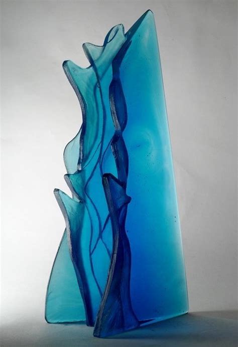Blue Cliff Cast Glass By Crispian Heath Pyramid Gallery Cast Glass Glass Art Glass