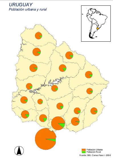 Geografía Para Todos Población Rural Y Urbana De Uruguay