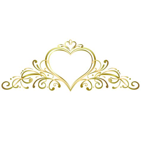 Wedding Monogram Luxury Gold Frame Circle Golden Heart Ornament Coat