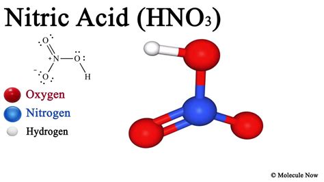 Nitric Acid Hno D Model With Lewis Structure Youtube