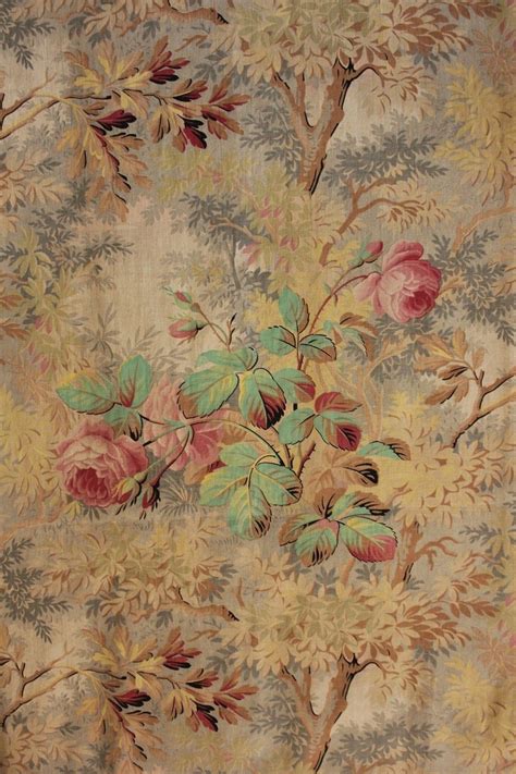 French Vintage Floral Wallpaper Pin Em Fabrics Textiles And Wallcoverings