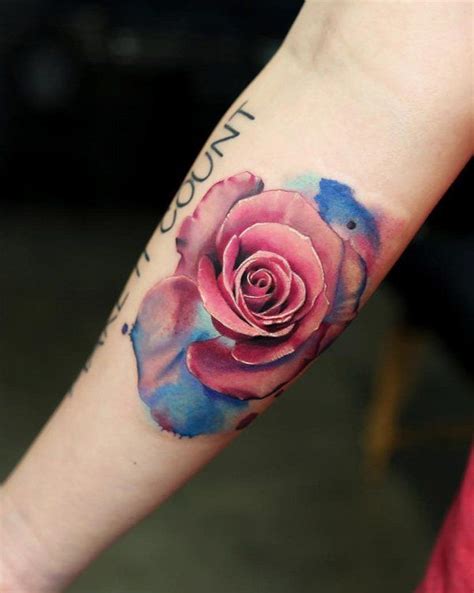 120 Meaningful Rose Tattoo Designs Cuded Watercolor Rose Tattoos Rose Tattoo Design Rose