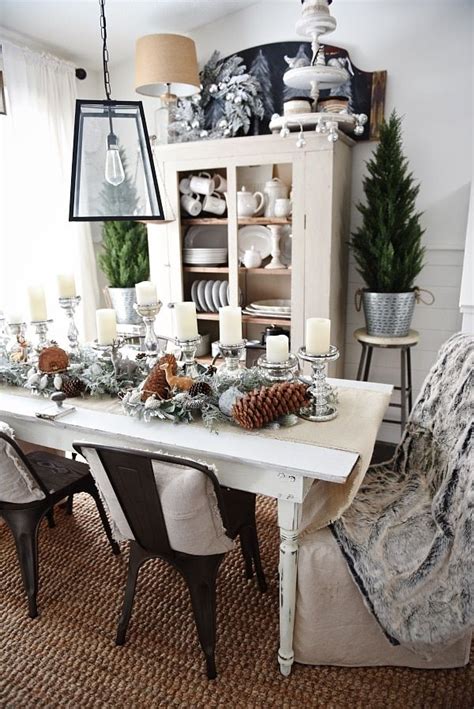 Cozy Cottage Christmas Holiday House Walk 2015 Winter Dining Room
