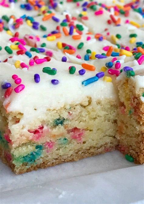 Funfetti Cake Batter Cookie Bars Are A Sweet And Tasty Treat That Only
