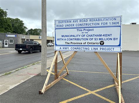 Dufferin Ave Construction Underway In Burg The Chatham Voice