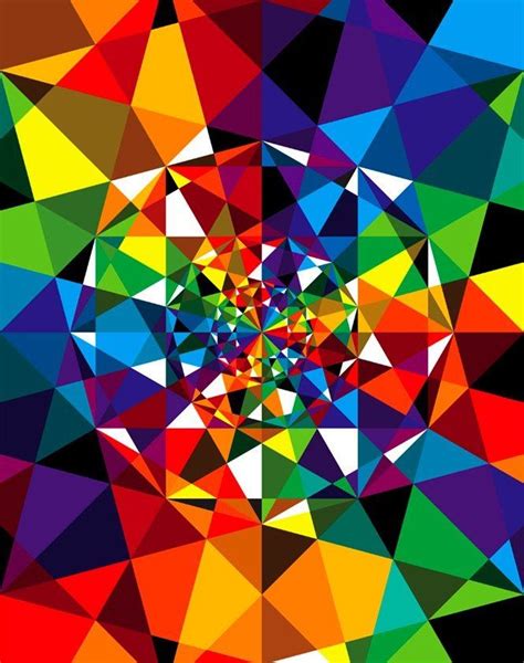 Kaleidoscope Art Geometric Art Rainbow Abstract