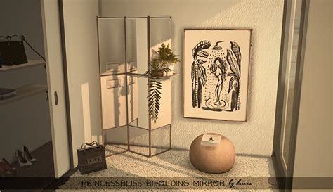 2t4 Princessbliss Bifolding Mirror By Daeron Sims 4 Cc Furniture