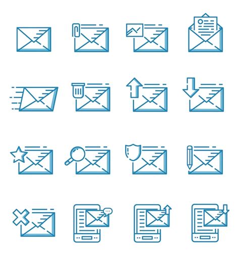 Premium Vector Set Of Mail Icons With Outline Style