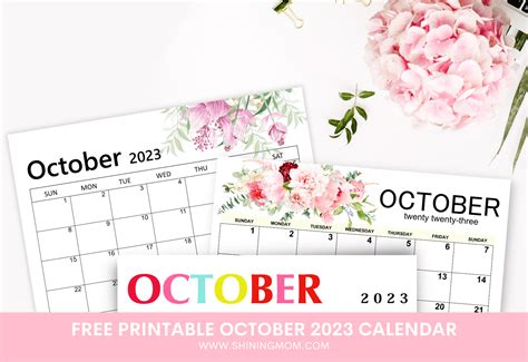 Free Printable October 2023 Calendar With Holidays 21 Best Templates