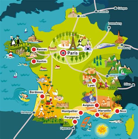 Tourist Map Of France Afp Cv
