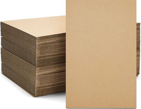 50 Pack Large Corrugated Cardboard Sheets 279x432mm Flat Packaging