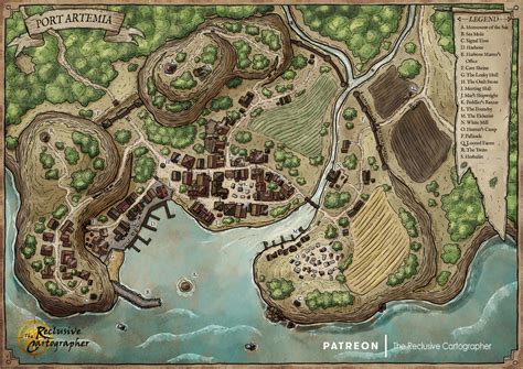 Settlement Map The Port Of Artemia Fantasymaps Fantasy City Map My