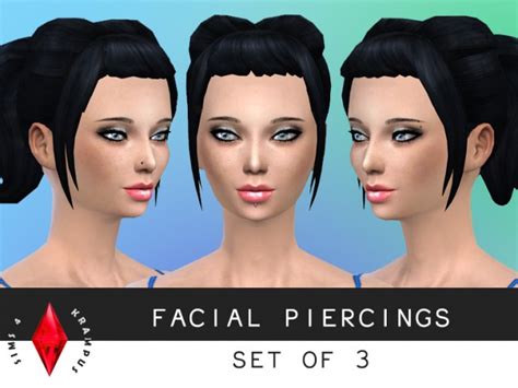 Facial Piercing Set Of 3 At Sims 4 Krampus Sims 4 Updates