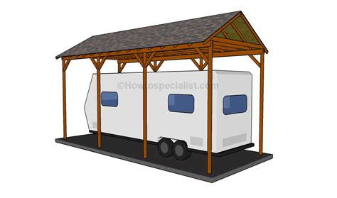The frame and the roof trusses are made from wood. Wood Rv Carports PDF Woodworking