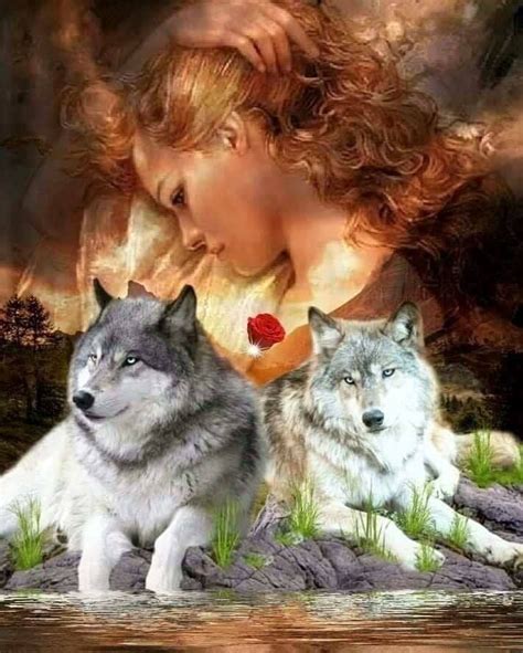 Pin By Persia Shipley On Women And Wolves ️ Wolf Art Fantasy Wolves