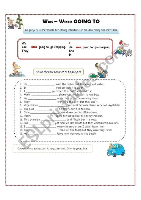 Going To Past Was Were Esl Worksheet By Lyny