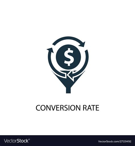 Conversion Rate Icon Simple Element Royalty Free Vector