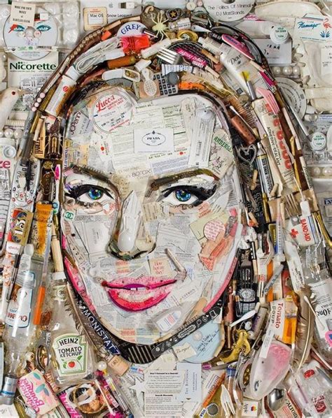 26 Portraits Réalisés Avec Des Objets Du Quotidien Trash Art Art