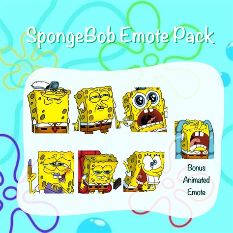 Spongebob Emote Pack Emotes Twitch Emotes Discord Emotes Etsy