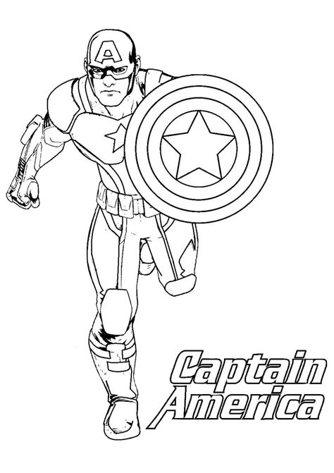 18 Printable Captain America Coloring Pages -Marvel Superheroes - Print
