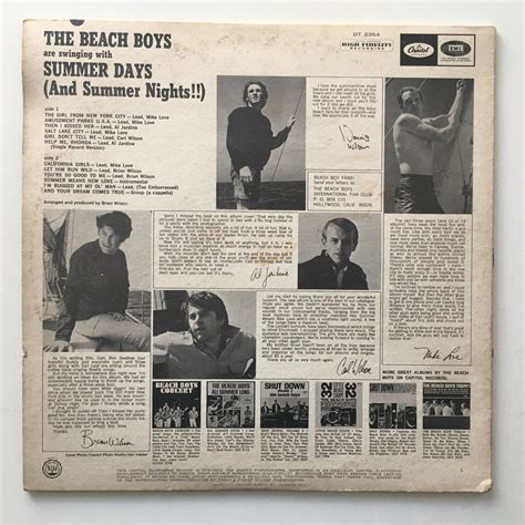 The Beach Boys Summer Days And Summer Nights Lp Vinyl Etsy