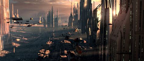 City Buildings Photo Star Wars Coruscant Futuristic Hd Wallpaper