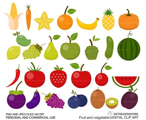 Clipart Fruit And Vegetables